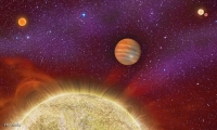 كوكب غازي عملاق تحيط به 4 شموس