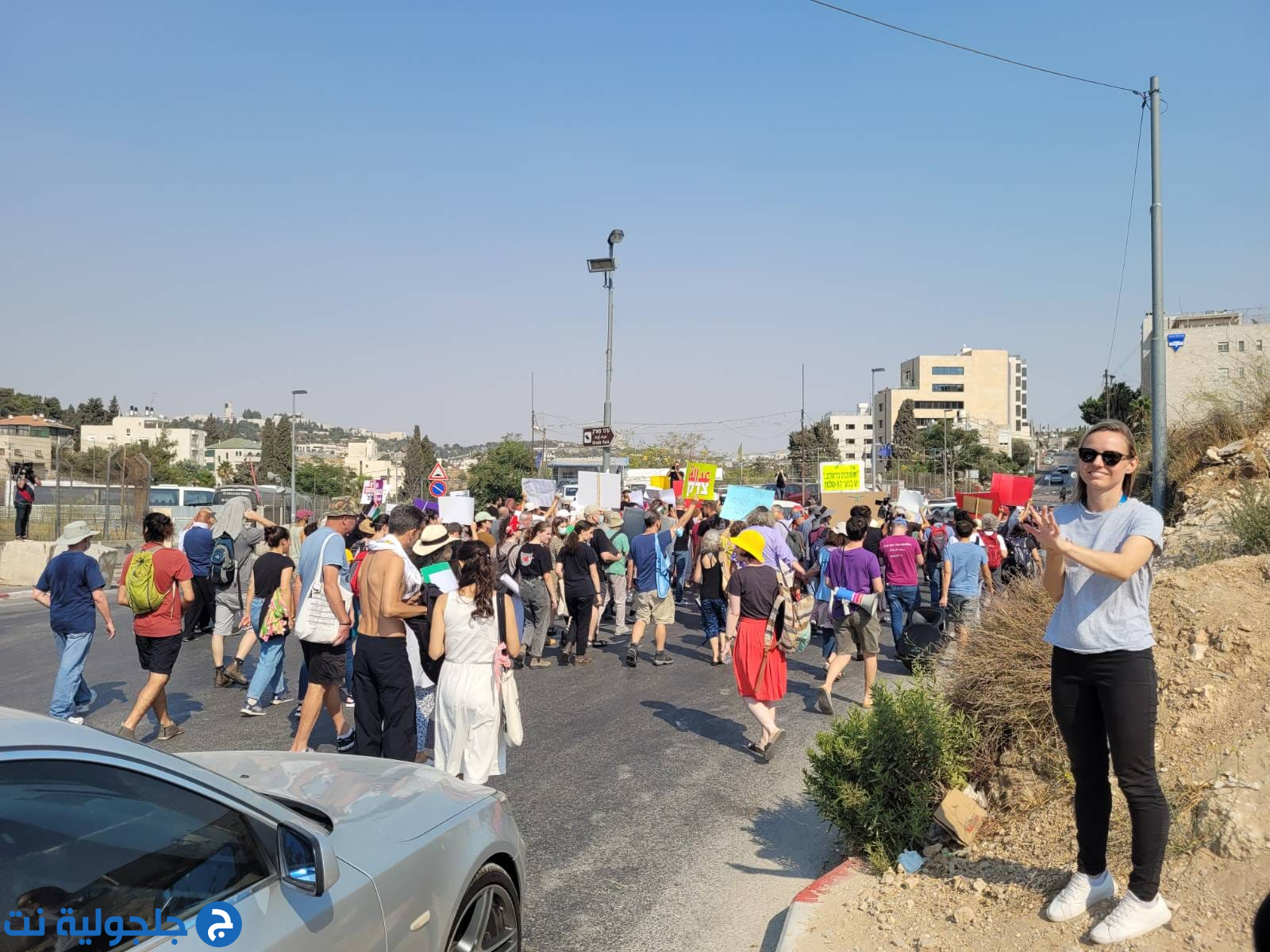 مظاهرة احتجاجية أمام حي الشيخ جراح