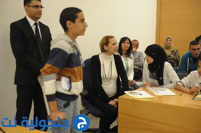 زيارة وترافع طلاب مدرسة حلمي الشافعي عكا في المحكمة بحيفا